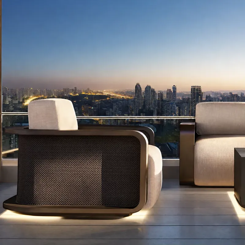 Outdoor Furniture Durable - Conjunto de Muebles de Aluminio Modernos