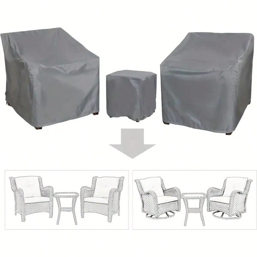 Outdoor Furniture Year Round - Juego de 3 fundas impermeables para