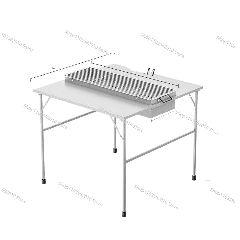 Outdoor Furniture Diy - Mesa Plegable Reforzada para Exteriores, Portátil,