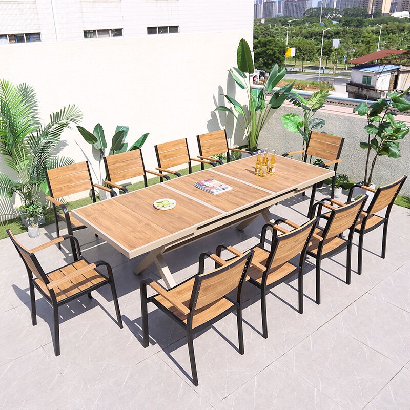 Outdoor Furniture Durable - Conjunto de Mesa de Comedor Extensible