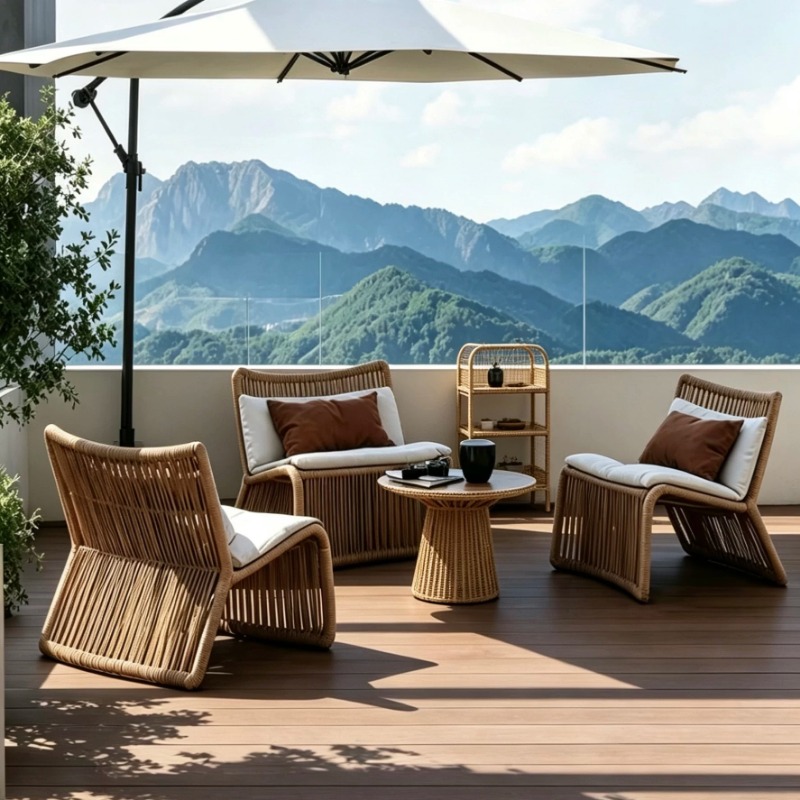 Outdoor Furniture One Piece - Conjunto de muebles de ratán nórdico