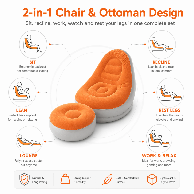 Sofá Inflable Tipo Flocado con - Outdoor Furniture Arhaus reseña y precio