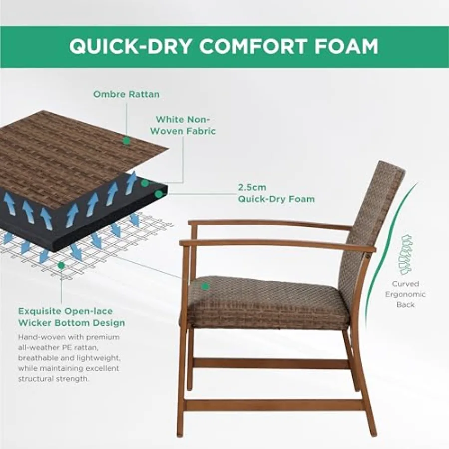 Juego de muebles de mimbre par - Outdoor Furniture Durable reseña y precio