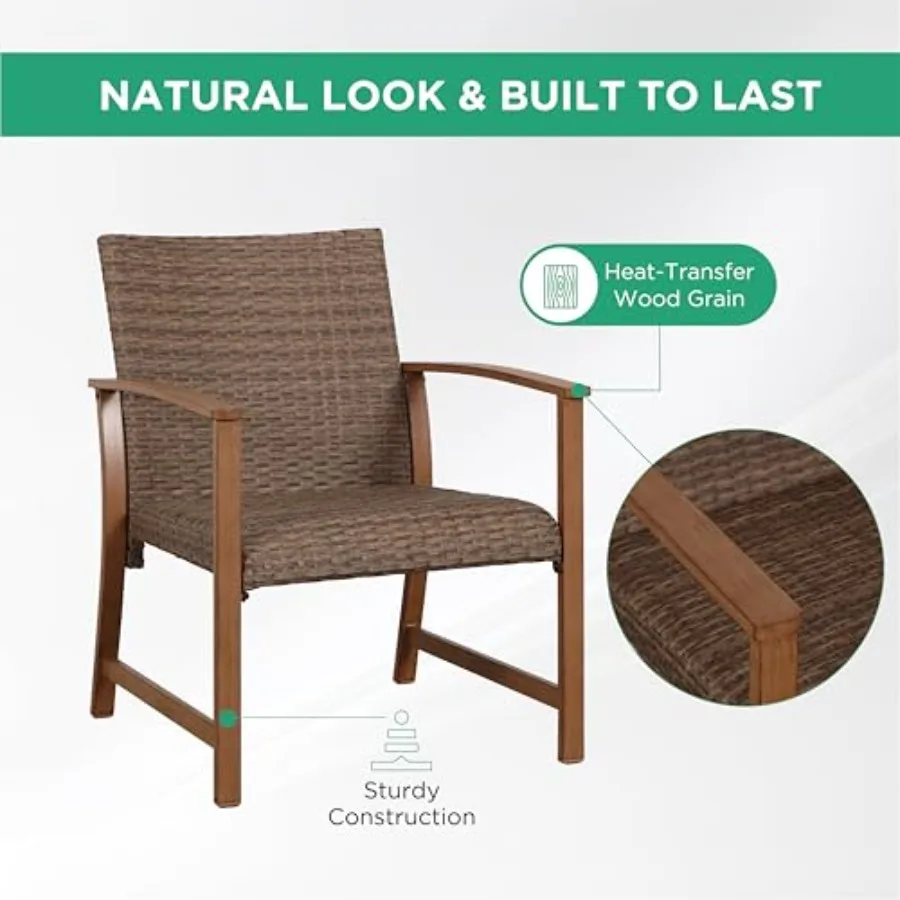 Juego de muebles de mimbre par - Outdoor Furniture Durable reseña y precio