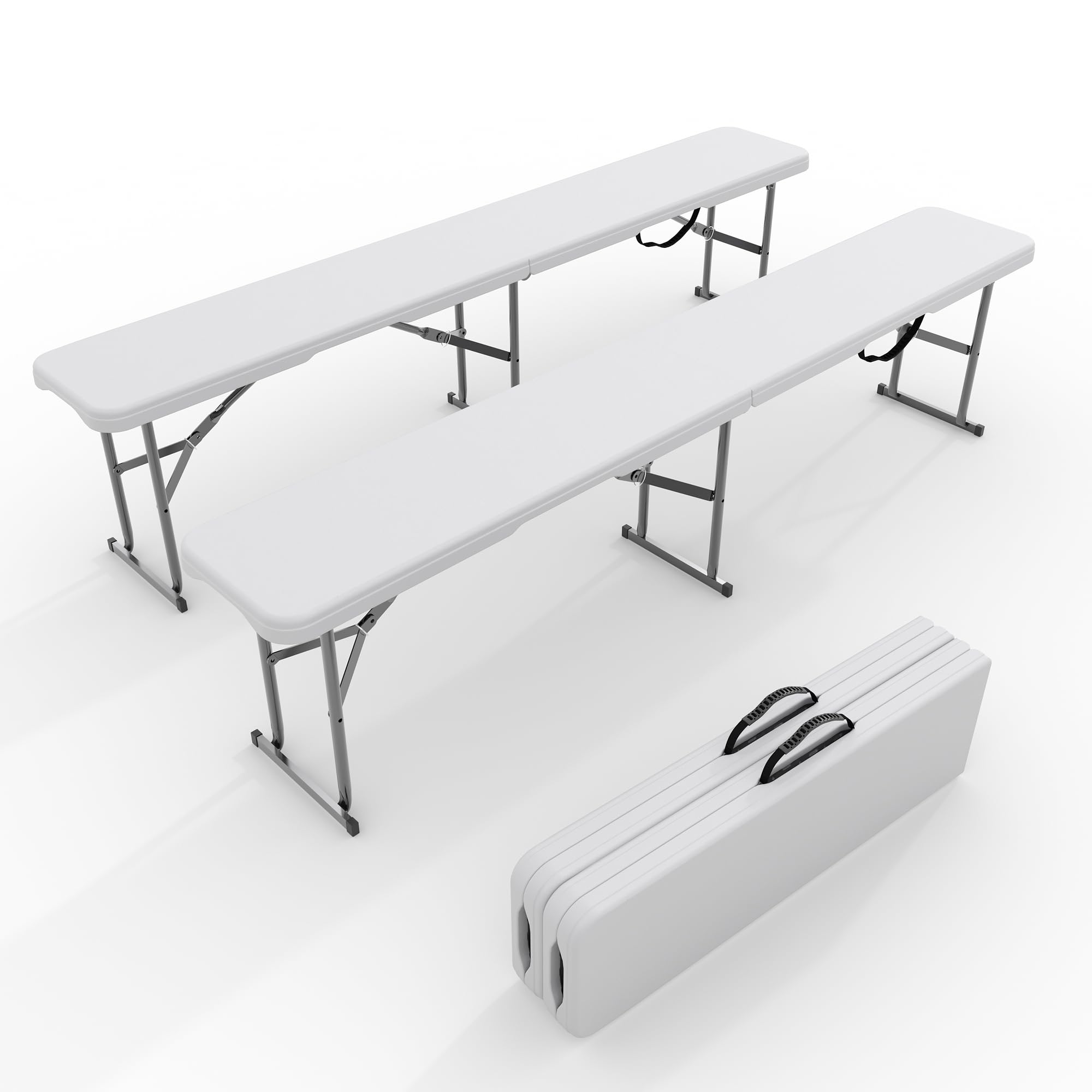 Paquete de 2 bancos plegables  - Outdoor Furniture Diy reseña y precio