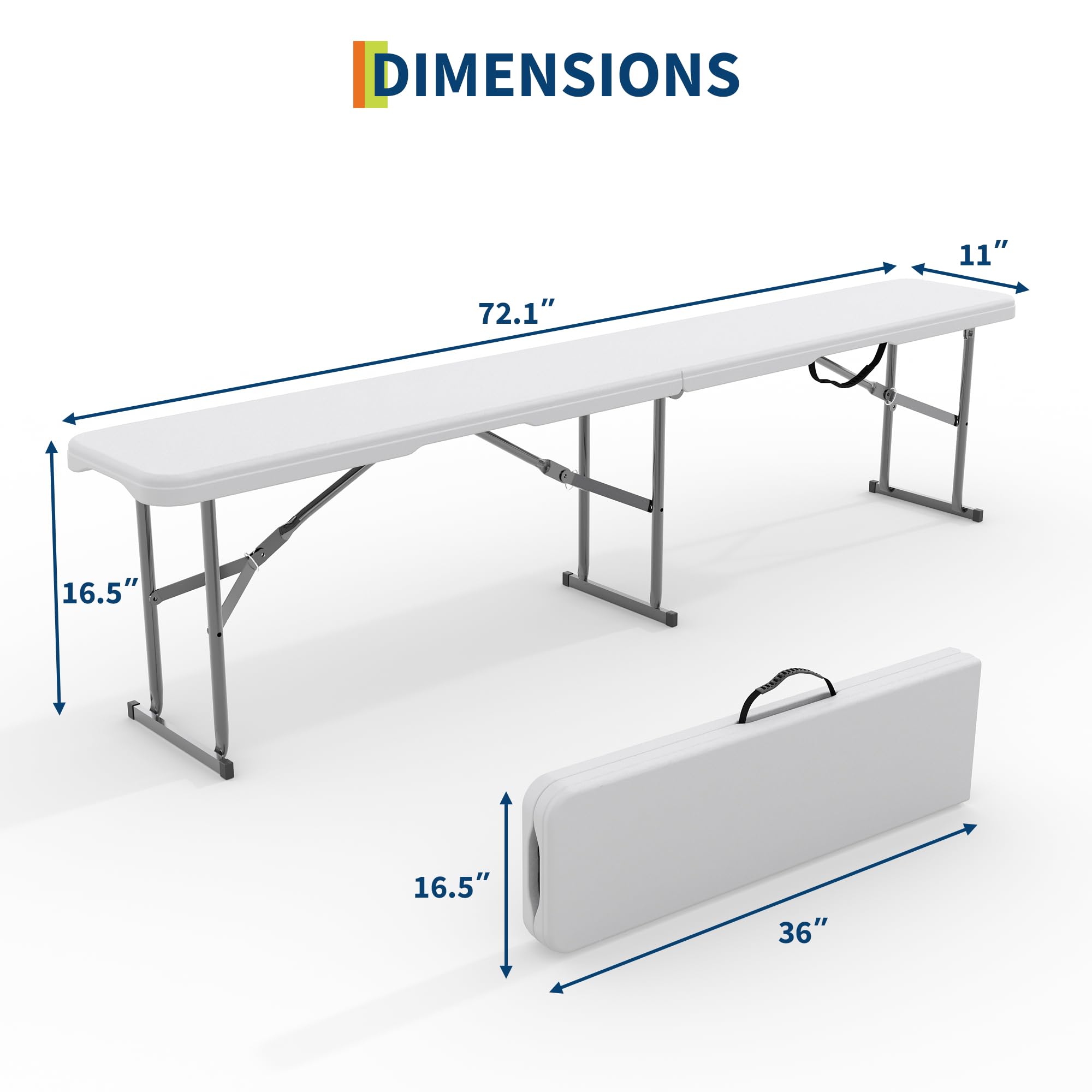 Paquete de 2 bancos plegables  - Outdoor Furniture Diy reseña y precio