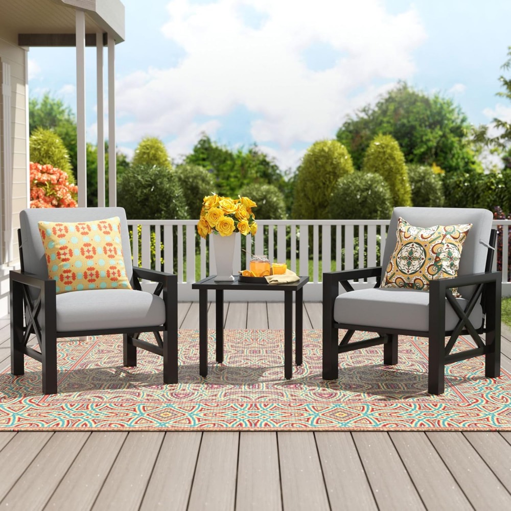 Bistró de patio de tres piezas - Outdoor Furniture One Piece reseña y precio
