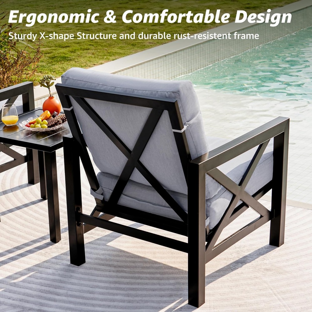 Bistró de patio de tres piezas - Outdoor Furniture One Piece reseña y precio